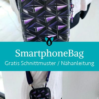 Smartphoe bag handytasche umhaengen naehen kostenlos schnittmuster gratis pdf download naehidee
