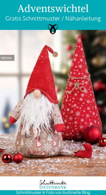 Adventswichtel wichtel weihnachten deko naehen kostenlos schnittmuster gratis pdf download naehidee