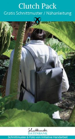 Clutch pack rucksack elegant damen naehen kostenlos schnittmuster gratis pdf download naehidee