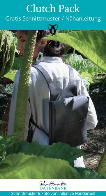 Clutch pack rucksack elegant damen naehen kostenlos schnittmuster gratis pdf download naehidee