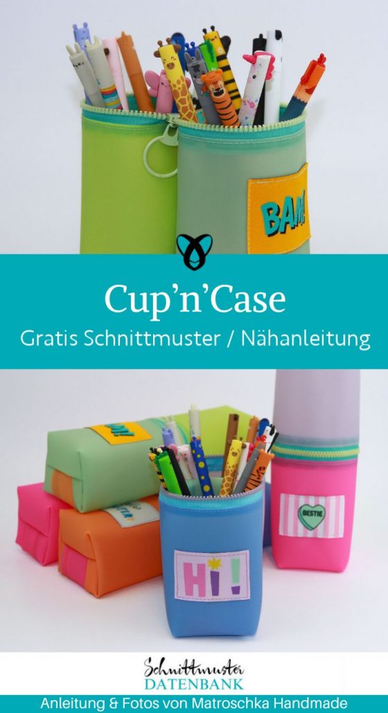 Cup case stiftehalter federtasche naehen kostenlos schnittmuster gratis pdf download naehidee