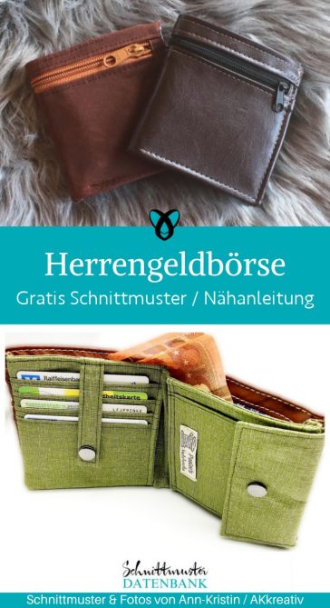 Herrengeldboerse portemonnaie maenner geschenkidee naehen kostenlos schnittmuster gratis pdf download naehidee
