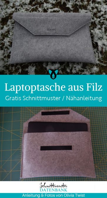 Laptoptasche aus filz naehen kostenlos gratis Freebook naehidee naehanleitung
