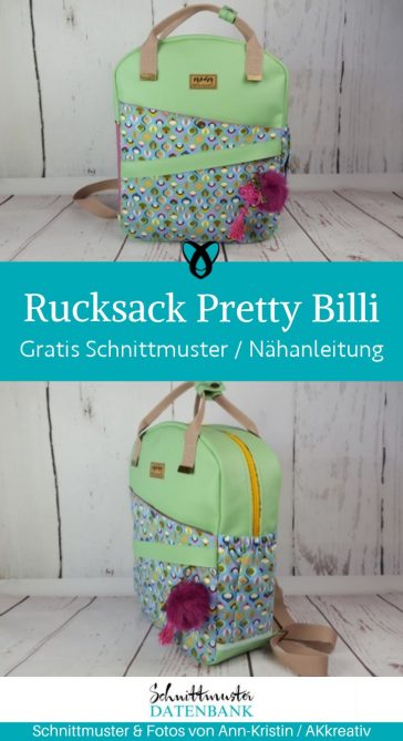 Rucksack erwachsene damen frauen naehen kostenlos schnittmuster gratis pdf download naehidee