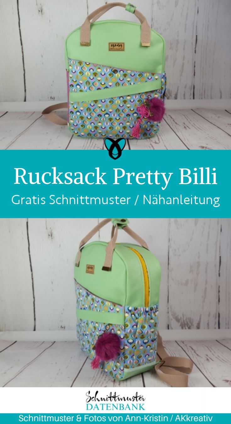 Rucksack erwachsene damen frauen naehen kostenlos schnittmuster gratis pdf download naehidee