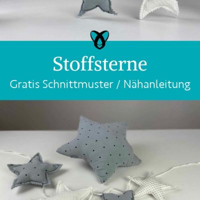 Stoffsterne dekoidee kinderzimmer naehen kostenlos schnittmuster gratis pdf download naehidee