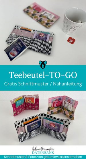 Teebeutel to go taeschchen verschenken kleines geschenk naehen kostenlos schnittmuster gratis pdf download naehidee