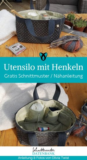 Utensilo mit henkeln naehen kostenlos gratis Freebook naehidee naehanleitung