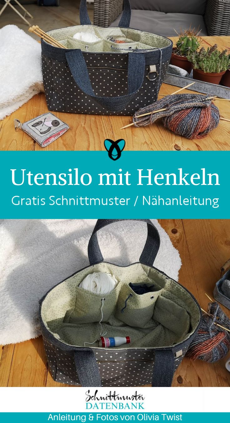 Utensilo mit henkeln naehen kostenlos gratis Freebook naehidee naehanleitung