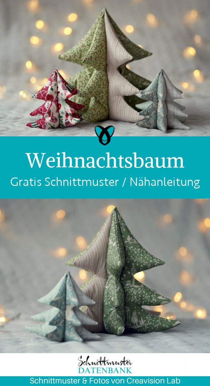 Weihnachtsbaum stoff hinstellen deko naehen kostenlos schnittmuster gratis pdf download naehidee