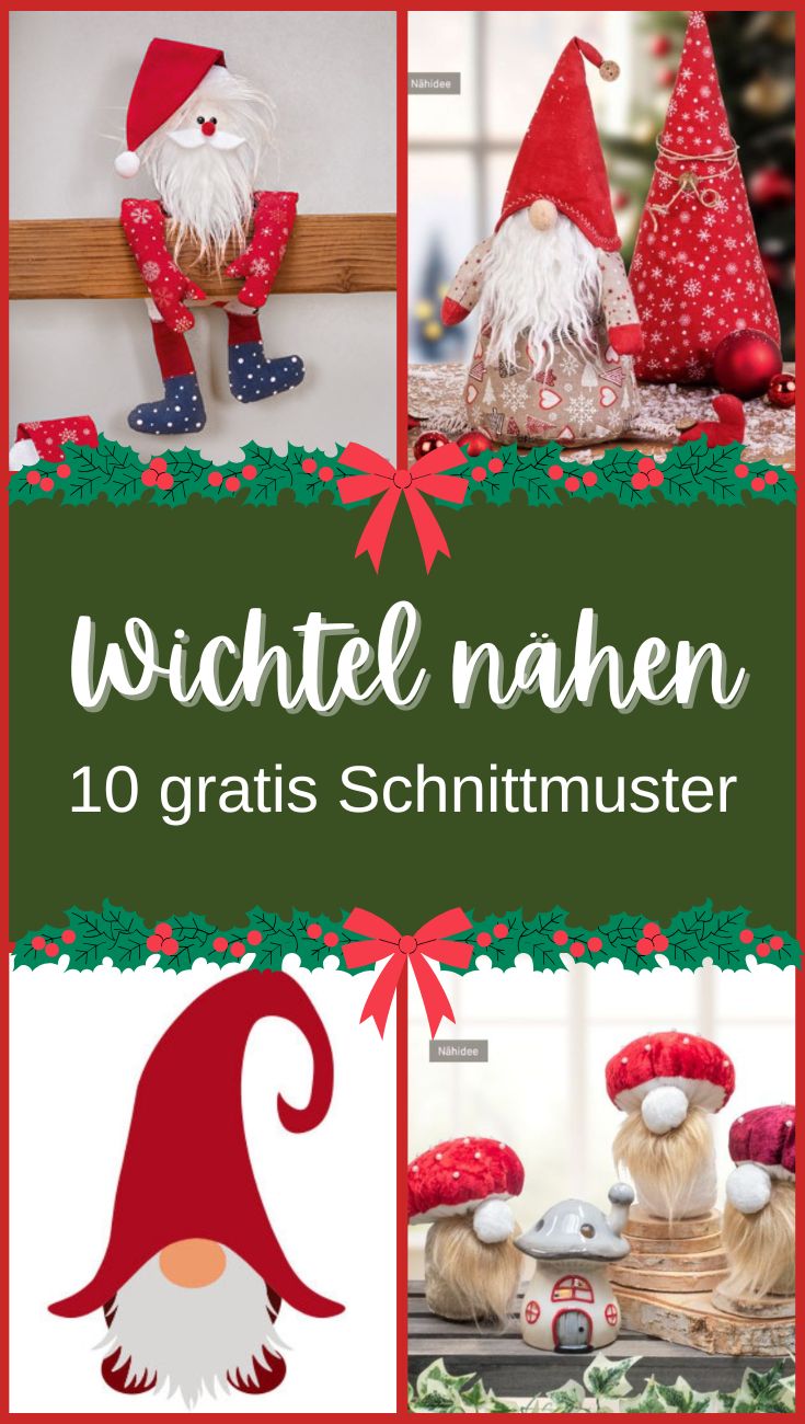Wichtel naehen schnittmuster kostenlos gratis zum runterladen freebie weihnachtswichtel advent naehidee witzig