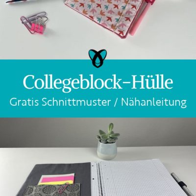 Collegeblock huelle naehen kostenlos gratis Freebook naehidee naehanleitung