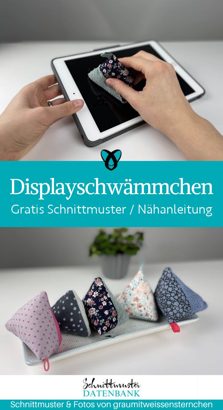 Displayschwamm kleinigkeit mini geschenkidee naehen kostenlos schnittmuster gratis pdf download naehidee