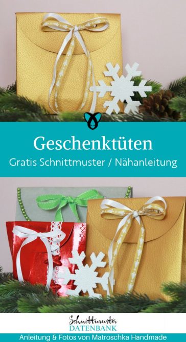 Geschenktueten verpacken nachhaltig naehen kostenlos gratis Freebook naehidee naehanleitung