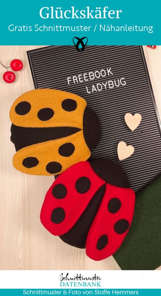 Glueckskaefer Gluecksbringer silvester naehen kostenlos schnittmuster gratis pdf download naehidee