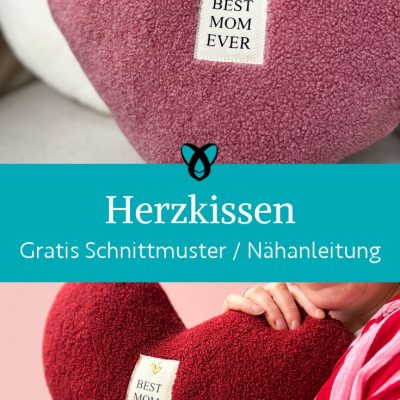Herzkissen geschenk mutter naehen kostenlos schnittmuster gratis pdf download naehidee