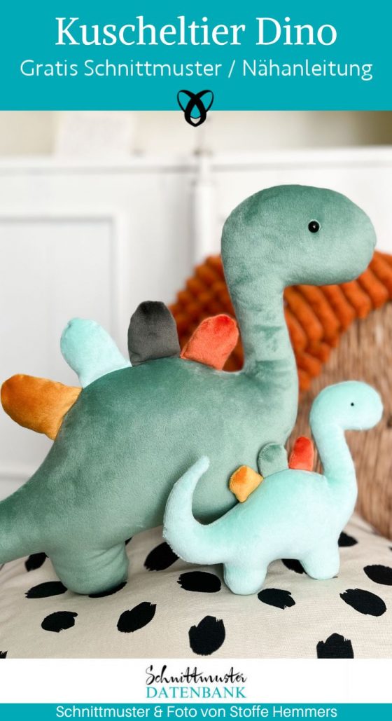 Kuscheltier dino kinder geschenkidee jungs naehen kostenlos schnittmuster gratis pdf download naehidee