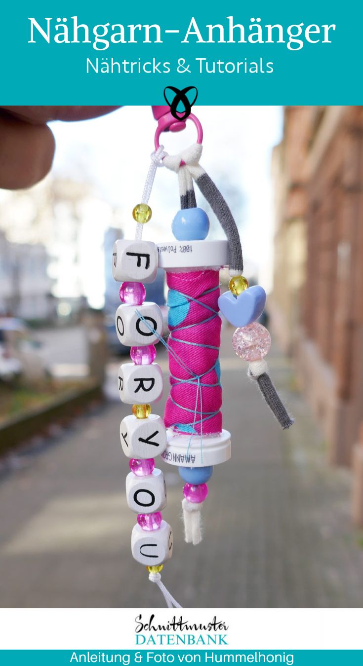 Naehgarnrollen Anhaenger diy schluesselanhaenger witzig naehen kostenlos gratis Freebook