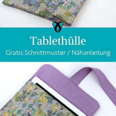 Tablethuelle mit schleife naehen kostenlos gratis Freebook naehidee naehanleitung