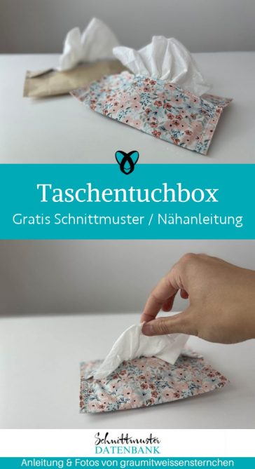 Taschentuchbox upcycling milchkarton naehen kostenlos gratis Freebook naehidee naehanleitung
