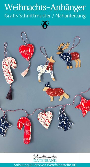 Weihnachts Anhaenger deko last minute naehen kostenlos gratis Freebook naehidee naehanleitung