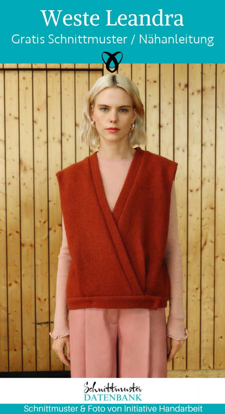 Weste damen frauen modern naehen kostenlos schnittmuster gratis pdf download naehidee