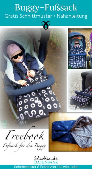 Fusssack buggy kinderwagen winter naehen kostenlos schnittmuster gratis pdf download naehidee