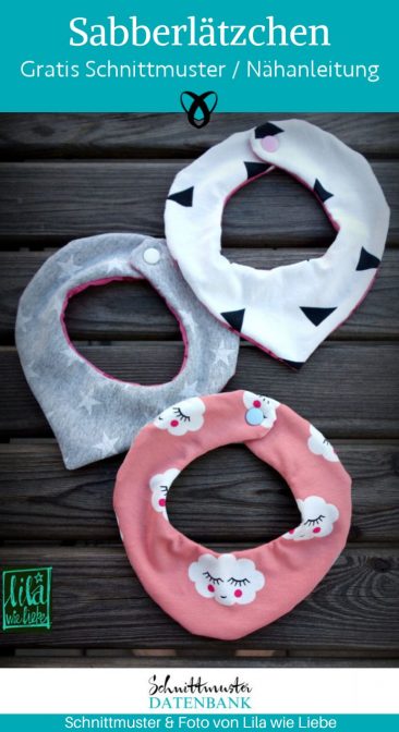 Sabberlaetzchen baby spucktuch naehen kostenlos schnittmuster gratis pdf download naehidee
