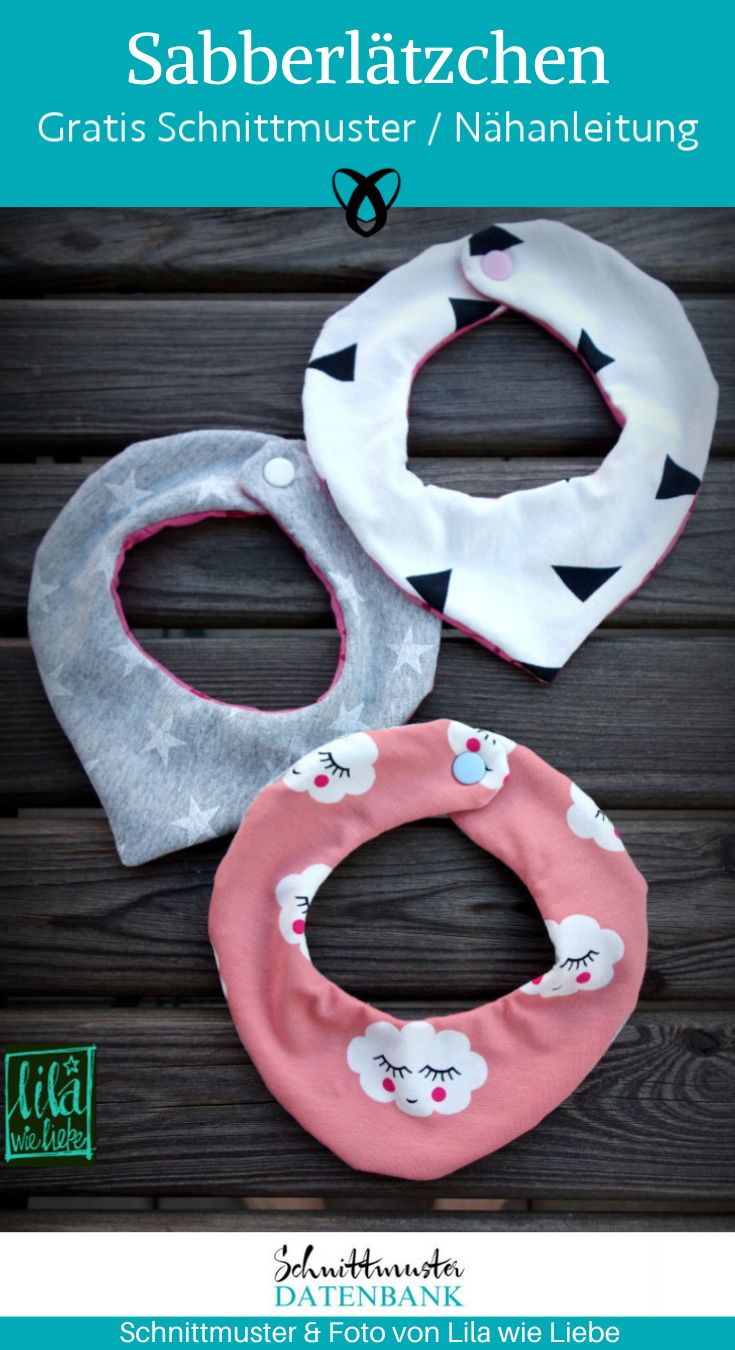 Sabberlaetzchen baby spucktuch naehen kostenlos schnittmuster gratis pdf download naehidee