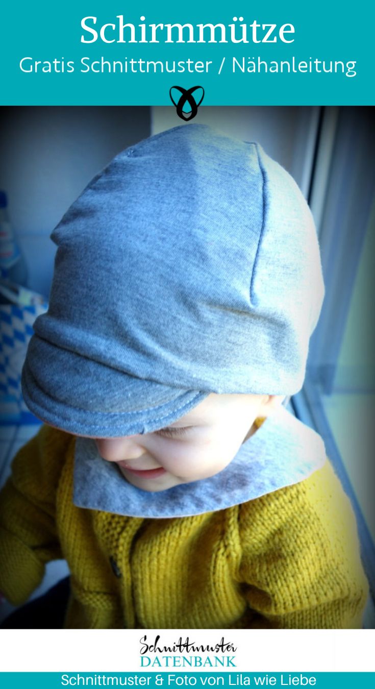Schirmmuetze baby jersey naehen kostenlos schnittmuster gratis pdf download naehidee