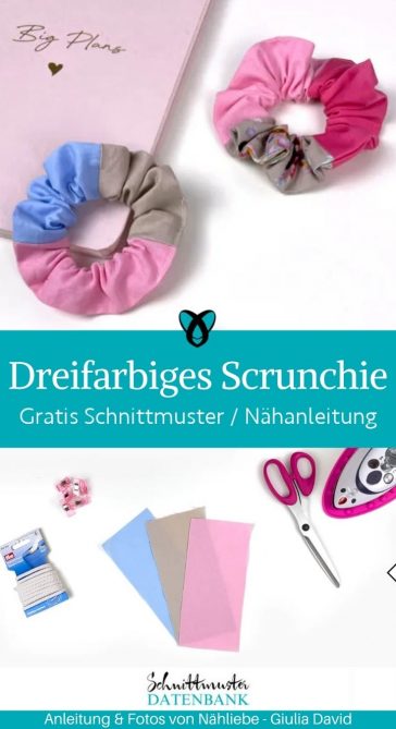 scrunchie stoffreste naehen kostenlos gratis Freebook naehidee naehanleitung