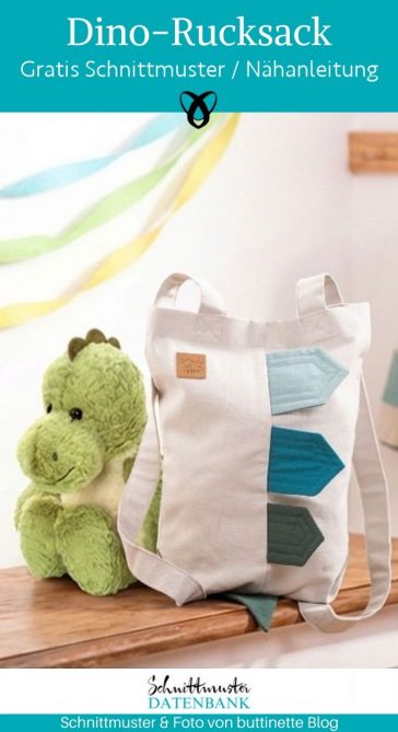 Dino Rucksack kinder naehen kostenlos schnittmuster gratis pdf download naehidee