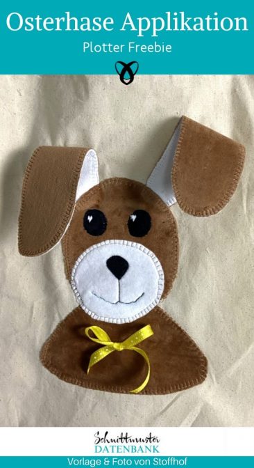 Osterhase hund applikation plottdatei plotter freebie kostenlos gratis download