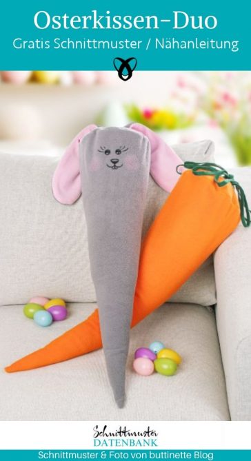 Osterkissen Hase Moehre naehen kostenlos schnittmuster gratis pdf download naehidee