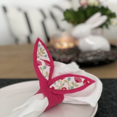 Serviettenring ohren hase ostern naehen kostenlos schnittmuster gratis pdf download naehidee