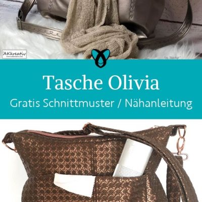 Tasche olivia kunstleder reissverschluss naehen kostenlos schnittmuster gratis pdf download naehidee