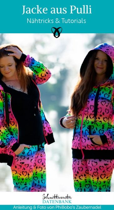 jacke aus pulli naehen kostenlos gratis Freebook naehidee naehanleitung
