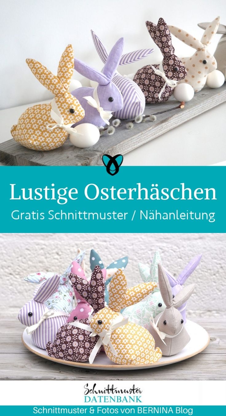 lustige osterhaeschen hase ostern naehen kostenlos schnittmuster gratis pdf download naehidee