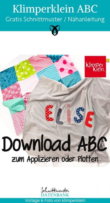 ABC Buchstabe naehen kostenlos schnittmuster gratis pdf download naehidee