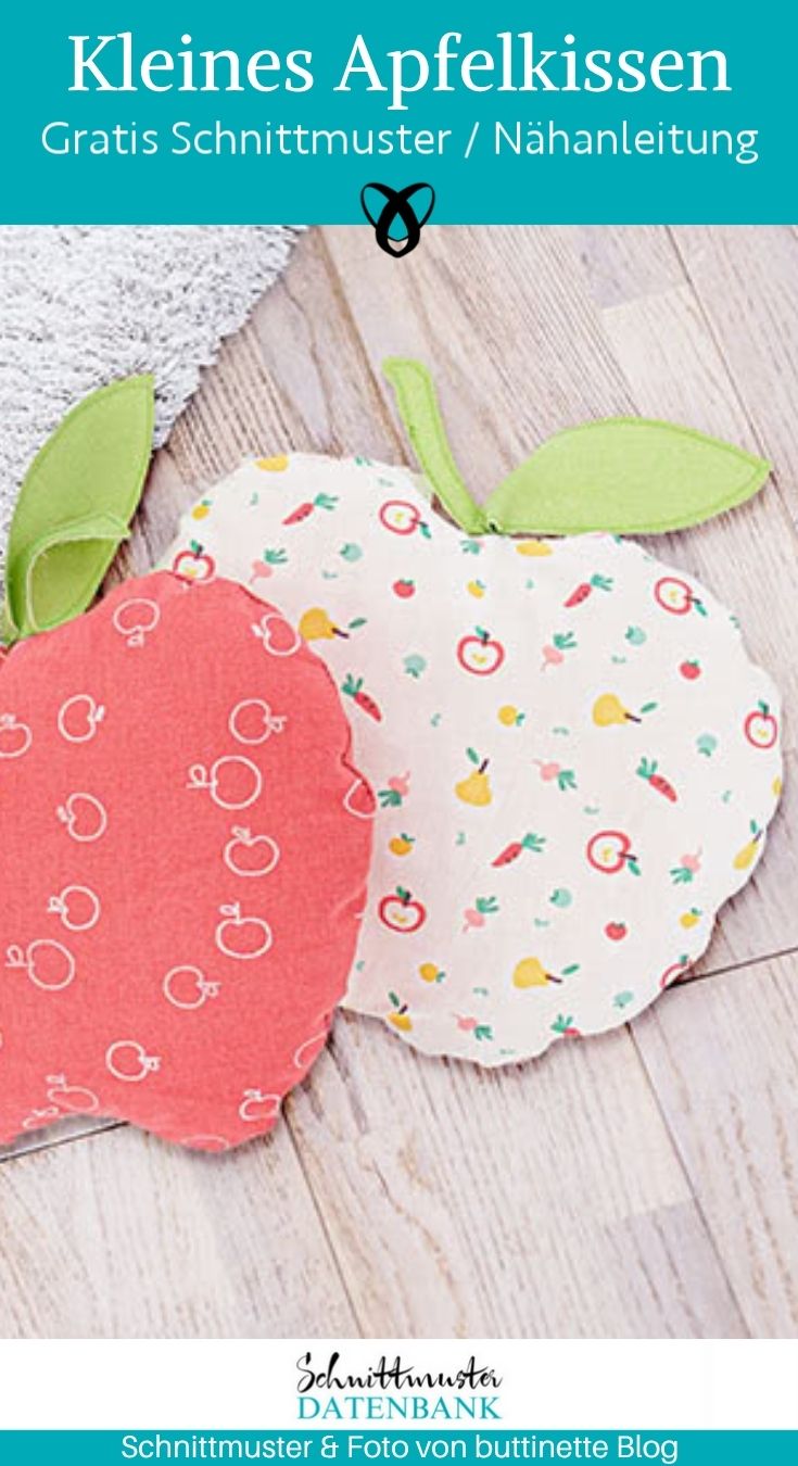 Apfelkissen naehen kostenlos schnittmuster gratis pdf download naehidee