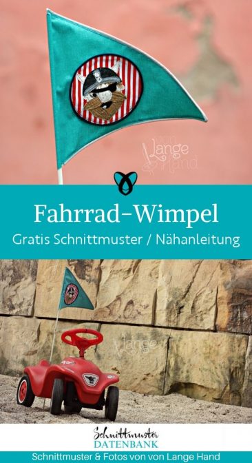 Fahrrad Wimpel Fahne Kinder Bobbycar naehen kostenlos schnittmuster gratis pdf download naehidee