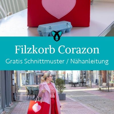 Filzkorb Filztasche Markttasche naehen kostenlos gratis Freebook naehidee naehanleitung