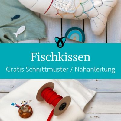 Fischkissen Kuscheltier kinder naehen kostenlos schnittmuster gratis pdf download naehidee