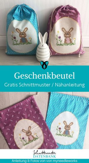 Geschenkbeutel naehen kostenlos gratis Freebook naehidee naehanleitung
