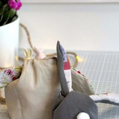 Hasenbeutel Ostern Beutel Ohren naehen kostenlos schnittmuster gratis pdf download naehidee