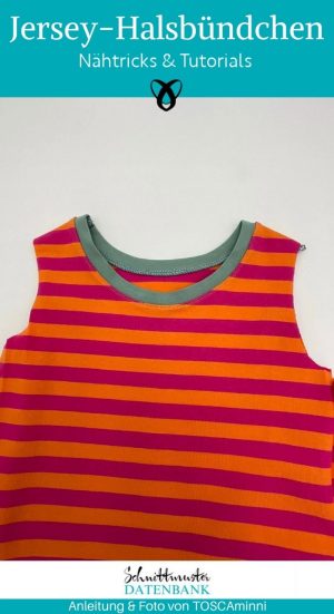 Jersey halsbuendchen auschnitt einfassen naehen kostenlos gratis Freebook naehidee naehanleitung