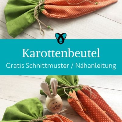 Karottenbeutel ostern naehen kostenlos schnittmuster gratis pdf download naehidee