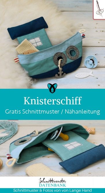Knisterschiff knistertuch baby geschenkidee naehen kostenlos schnittmuster gratis pdf download naehidee
