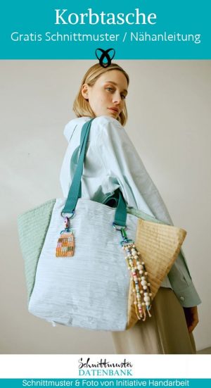 Korbtasche shopper machdeinding naehen kostenlos schnittmuster gratis pdf download naehidee