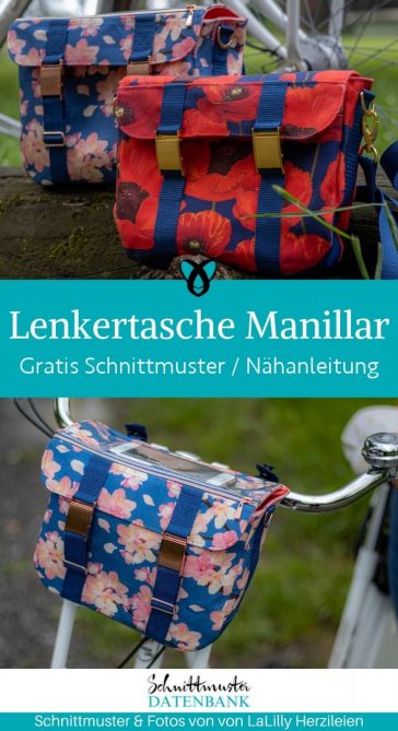 Lenkertasche Fahrradtasche erwachsene naehen kostenlos schnittmuster gratis pdf download naehidee